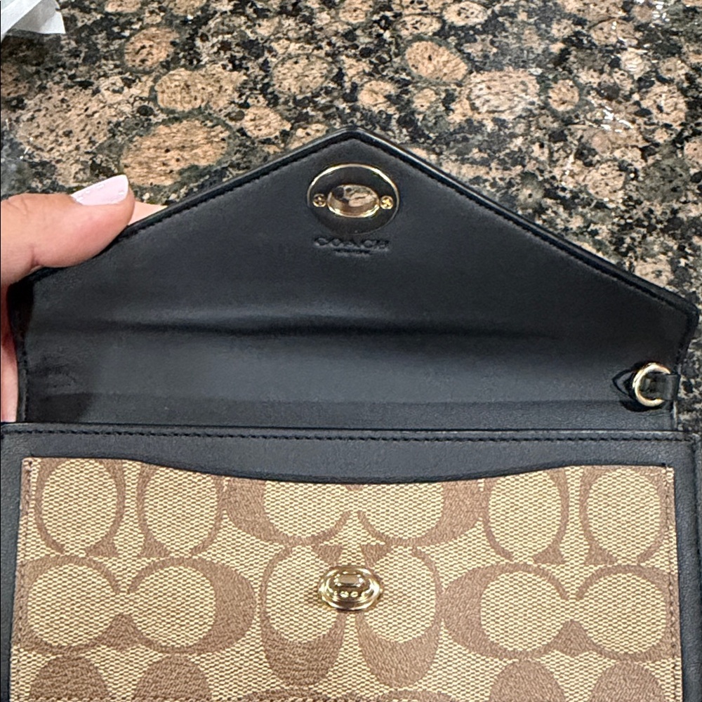 Coach Signature Blocking Envelope Wallet w/ Turnlock - Picture 6 of 10